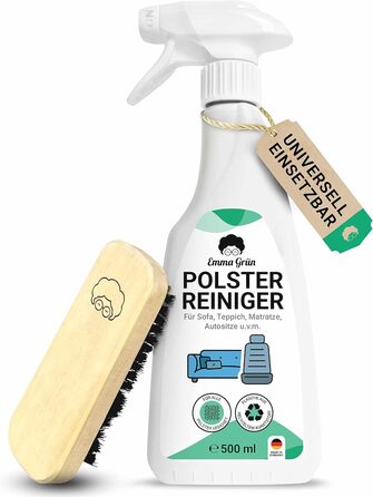 Засіб для чищення оббивки для диванів, диванів та автосидінь 500 мл включаючи щітку для оббивки - Sustainable & Anti Odor - Засіб