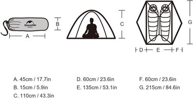 Намет Naturehike Star-River, двомісний намет на 2 особи, надлегкий намет, для походів, водонепроникний, для пішого туризму, кемпінговий намет, 20D, зелений