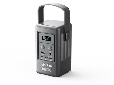 Портативний зовнішній акумулятор SolarPlay Q100, портативний блок живлення 2500 мАг, 92,5 Втгод, 3USB-C та 1USB-A, сонячний вхід 50 Вт, зовнішній акумулятор для ноутбука, кемпінгу