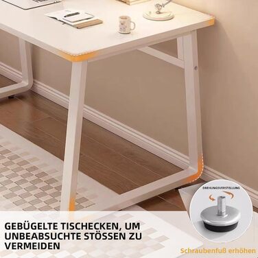 Комп&39ютерний стіл, письмовий стіл, простий стиль, стіл для домашнього офісу, сучасний стіл для спальні, білий, 100x50 см