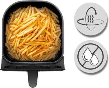 Мультикнопкова фритюрниця WMF, фритюрниця, 1550 Вт, 0,8 кг для 4-6 осіб, здорове смаження, зневоднення, гриль, фритюрниця з 8 програмами, фритюрниця 4,2 л, чорна