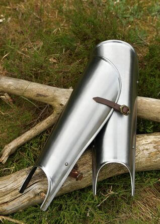 Бойовий торговець - Наголенники, пара, сталь 2 мм - Ножні трубки - середньовіччя, LARP