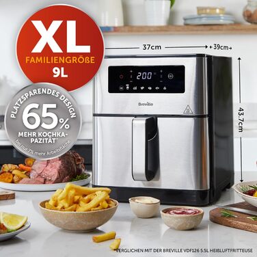 Аерофритюрниця Breville Halo Flexi, 9 л (компактний дизайн) 9 л (компактний дизайн)