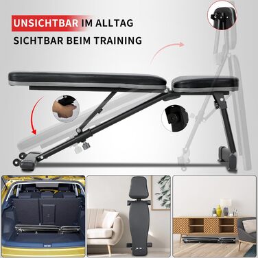 Збільшена складна багатофункціональна лава для силових тренувань ISE з 6-позиційною регульованою спинкою, жим лежачи, тренувальна лава для всього тіла, домашня фітнес-лава SY-5021