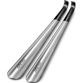 Довгий металевий ріжок для взуття, довгий ріжок для взуття з нержавіючої сталі, 42 см міцний великий ріжок для взуття, упаковка з