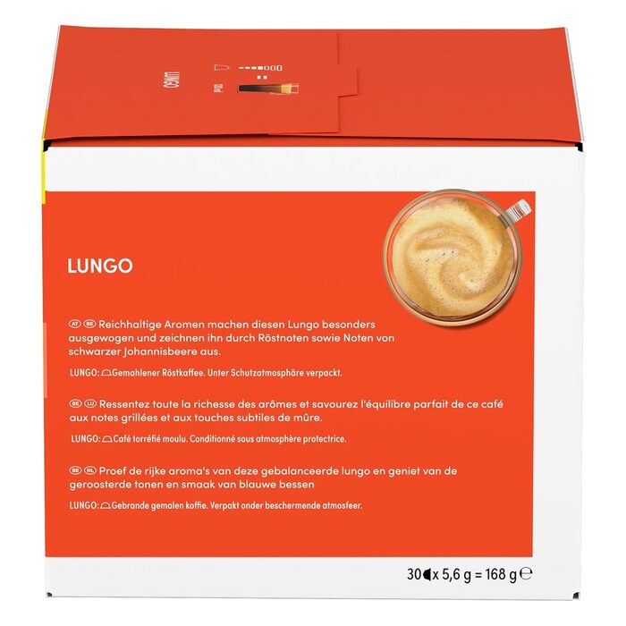 Кавові капсули NESCAF DOLCE GUSTO Lungo, упаковка з 3 шт. (3 x 30 капсул)