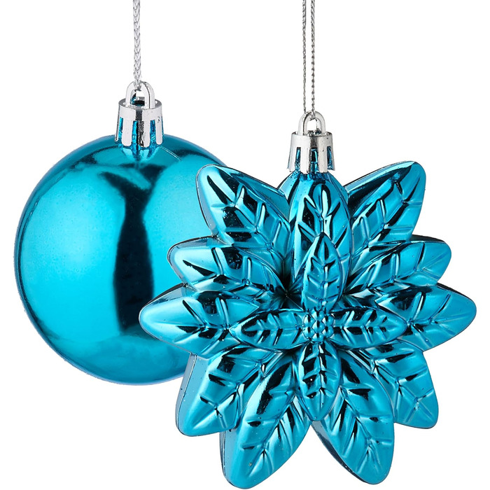 Різдвяні кульки набір із 100 шт бірюзовий Relaxdays