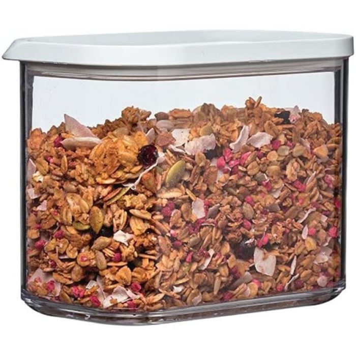 Набір контейнерів для зберігання Mepal Modula 1000 мл, білий, 4 предмети - ідеально підходить для зберігання сухих продуктів, білий, 4 предмети, 1000 мл