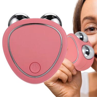 Масажер для очей, мікрострумовий масажер для обличчя масажер для обличчя, підтяжка обличчя для догляду за сухими очима Bexdug Pink