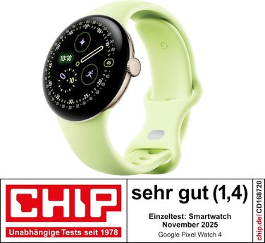 Мм) смарт-годинник Android із вигнутим дисплеєм, відстеженням фітнесу та підтримкою Gemini алюмінієвий корпус кольору шампанського золота спортивний ремінець кольору лемонграсу Wi-Fi кольору шампанського золота / лемонграсу 41 мм, 4 (41