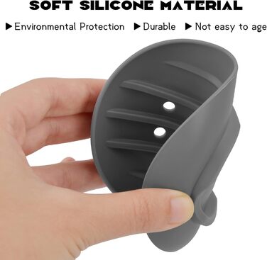 Силіконова мильниця 2 шт. , овальна мильниця зі зливом, нековзна і міцна мильниця для ванної кімнати, кухні, столу, душу, м'яка ми