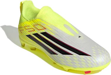 Футбольні бутси adidas Unisex Kids F50 League Laceless FG/MG, дитячі, 38 EU Team, Solar Yellow 2 Core Black, Lucid Red