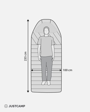 Спальний мішок Justcamp Melvin XXL 4 для дорослих, кемпінговий спальний мішок 3 сезони, м&39ятний