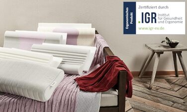 Подушка для шиї PARADIES 40x80 см - reVita Ergonomic - сертифікована IGR, ергономічна подушка для підтримки шиї, висота 10 см