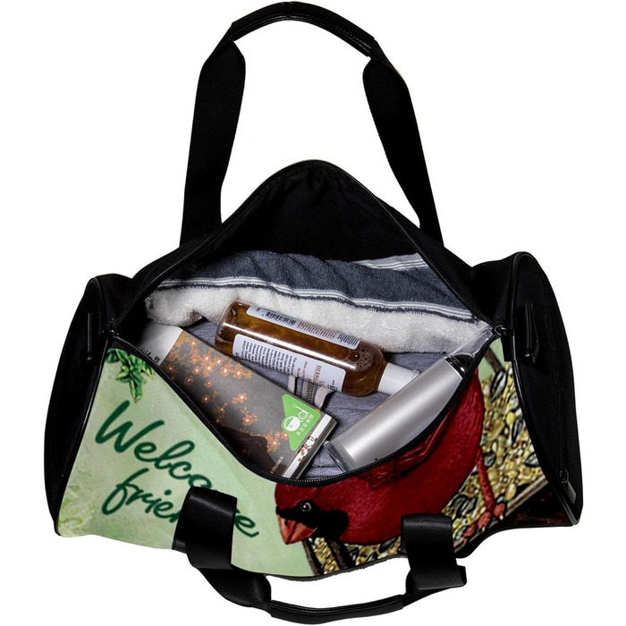 Спортивна сумка, маленька дорожня сумка, сумка для шопінгу та йоги з мотивом лісових птахів, сумка для фітнесу на відкритому повітрі, ручна поклажа