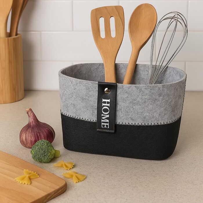 Набір із 2 фетрових кошиків Зберігання для вітальні, ванної кімнати та кухні Для косметики, іграшок тощо Міцний та універсальний