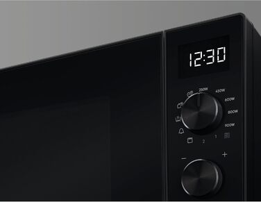 Окремо стояча мікрохвильова піч AEG / MFB252DB / гриль / 25 л/розморожування / 900 Вт/LED-підсвічування/Чорний