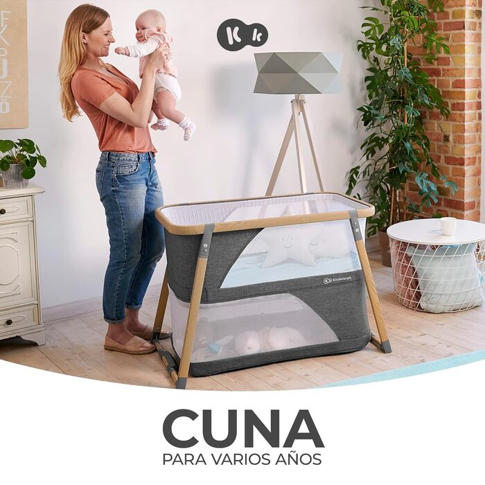 Дитяче дорожнє ліжечко Kinderkraft 4 в 1 SOFI, дитяче ліжечко, ліжечко, додаткове дитяче ліжко, дорожнє ліжечко з аксесуарами, з ф