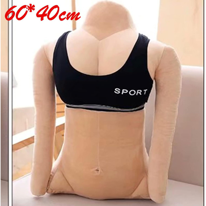 Допоміжна плюшева подушка Pssopp, зручна, форми тіла (гарненька дівчинка приблизно 58 см (див. деталі)) Гарненька дівчинка приблизно 58 см (див. деталі) Гарненька дівчинка приблизно 58 см (див. деталі)