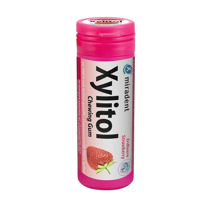 Жувальна гумка miradent Xylitol Dental Care полуниця– 12 шт.