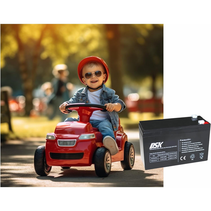 Акумуляторна батарея DSK 12V 12Ah Універсальний адаптер F1/F2 в комплекті Розміри 1598x99 мм Для ДБЖ, сигналізацій та електромобілів Свинцево-кислотний акумулятор