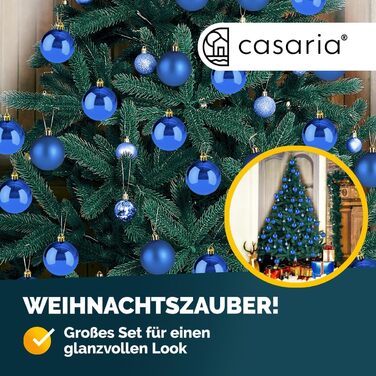 Різдвяні кульки 54 шт сині Deuba