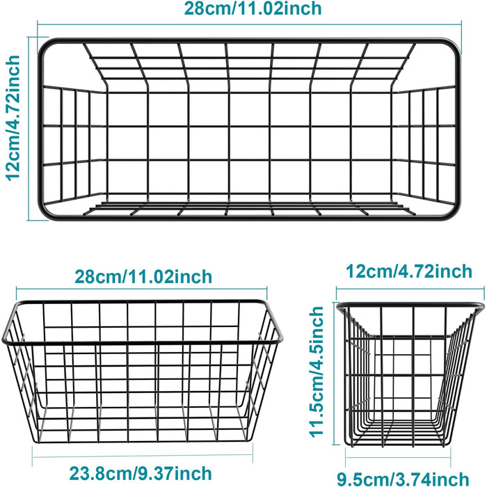 Організатор для дверей шафи MaraFansie, настінні дротяні кошики, підвісний кошик, полиця для шафи та комори, організація та кухня,