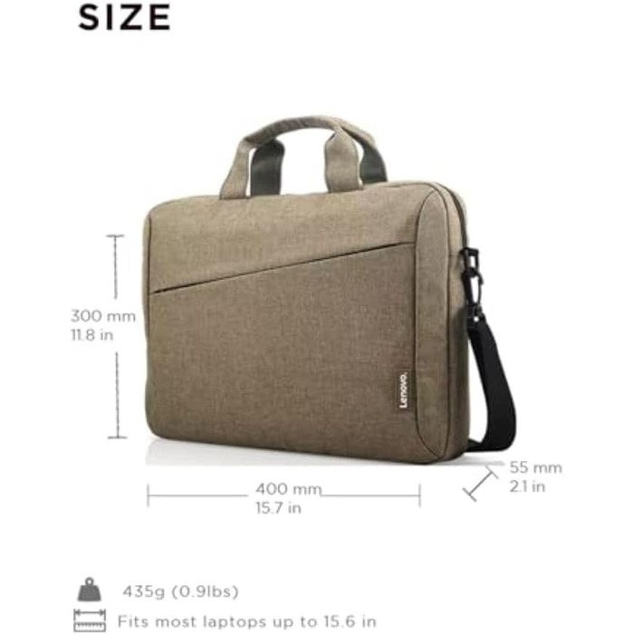 Сумка для ноутбука Lenovo для 39.6 см (15.6 дюйма) T210, коричнева, 15.6 зелена