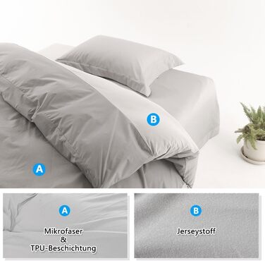 Водонепроникний підодіяльник, односторонній водонепроникний захисний чохол для дітей, людей похилого віку, домашніх тварин, собак, котів (сірий, 135 x 200 см) Сірий підодіяльник 135 x 200 см