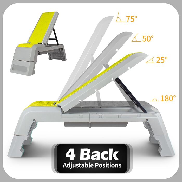 Багатофункціональна аеробна дека з шнуровою платформою для тренувань Регульована лава для гантелей Велотренажерна лава Професійне фітнес-обладнання для домашнього тренажерного залу Зелений