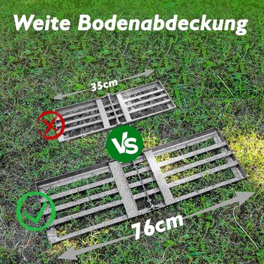 Гребінь для вирівнювання газону, 76x25 см, з регульованою ручкою 185 см. Ідеально підходить для саду, подвір'я та гольф-поля Легко вирівнює поверхні з ґрунту, піску та глини.