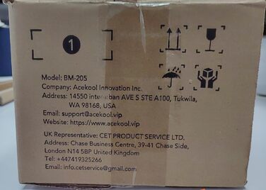 Кухонний електричний подрібнювач Acekool, мультиподрібнювач цибулі потужністю 300 Вт зі скляним контейнером 600 мл, подрібнювач овочів, електричний блендер, мультиподрібнювач - 2 рівня швидкості - BC7