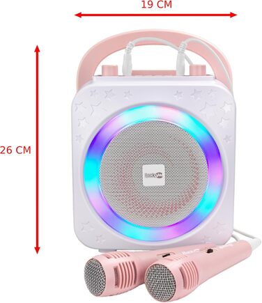 Караоке-машина RockJam Ring Bluetooth, 10 Вт, рожеве золото