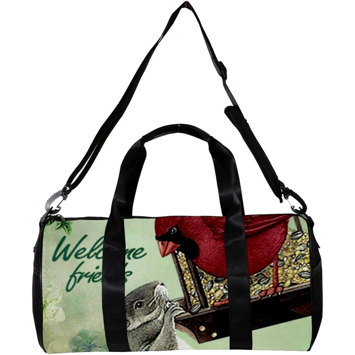 Спортивна сумка, маленька дорожня сумка, сумка для шопінгу та йоги з мотивом лісових птахів, сумка для фітнесу на відкритому повітрі, ручна поклажа
