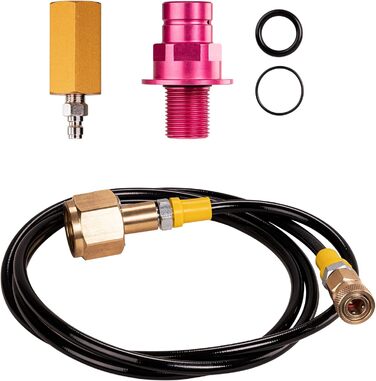 СПРУДЕЛЮКС Адаптер CO2 Шланг високого тиску для Sodastream DUO QUICK CONNECT QC Для підключення до більших балонів CO2, балон з вуглекислим газом Шланг CO2 для виробника соди Пряме підключення (довжина 1,5 м)