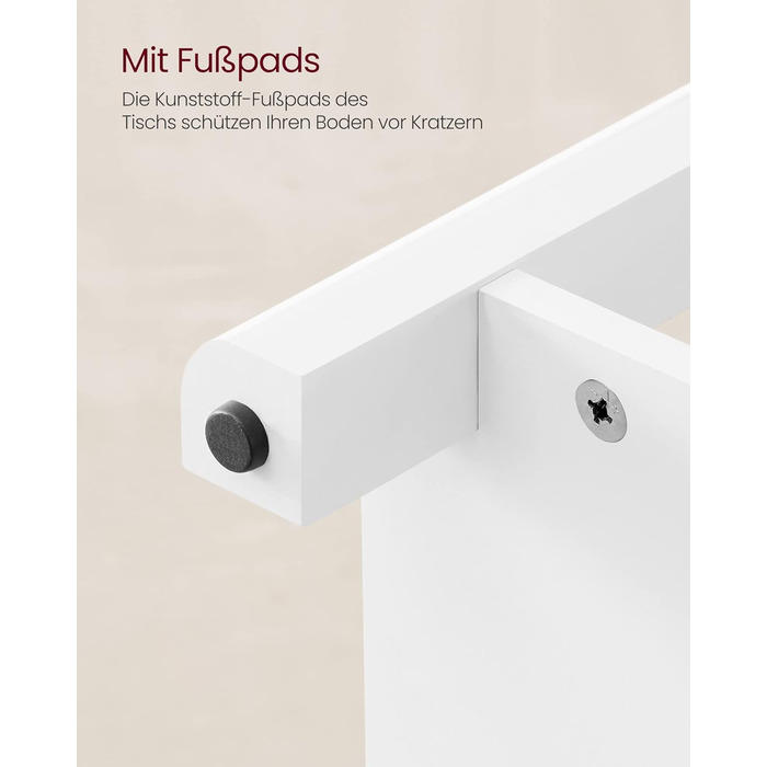 Журнальний столик VASAGLE, стіл для вітальні, диван-столик, 2 великі шухляди, з ніжками, багато місця для зберігання, морський стиль, 80 x 80 x 45 см, для вітальні, горіхово-коричневий-білий LCT207T14