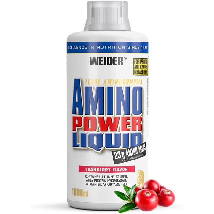 Рідкий гідролізований протеїн Amino Power Liquid, журавлина, 1 л