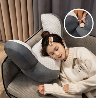 Подушка для читання, 60 x 40 см, м&39яка плюшева подушка для спини, ліжко, мила подушка для читання з тваринами для дітей та дорослих, багатофункціональна подушка для спинки дивана, для ігор, перегляду телевізора, розслабляючий стиль 2