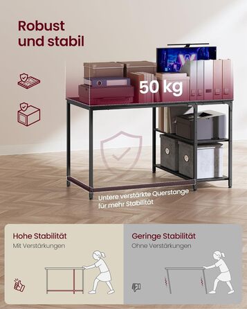 Г-подібний кутовий стіл, комп&39ютерний стіл з місцем для зберігання, офісний стіл, полиця з регульованою висотою, для домашнього офісу, 110 x 80 см, чорний колір ебенового дерева LWD135BE01 Чорний колір ебенового дерева 110 x 80 см Без подовжувача