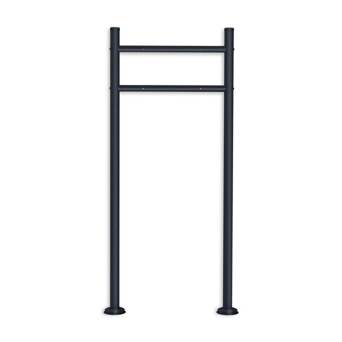 Окремостояча підставка для поштової скриньки Metzler з надійною основою та універсальним розміщенням, антрацит, стійка до атмосферних впливів, нержавіюча, сумісна з багатьма моделями, ідеально підходить для палісадників та відкритих майданчиків, антрацит,