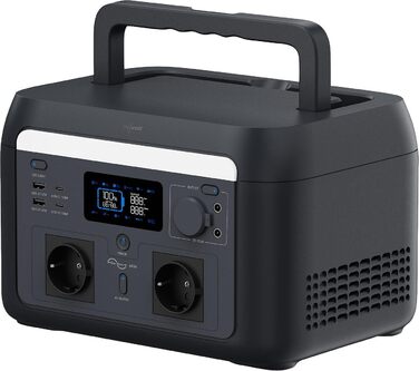 Аварійний акумулятор Revolt 230V Портативна електростанція та сонячний генератор 512 Втгод, ДБЖ, додаток, 600 Вт (акумуляторний блок, аварійне живлення 230 В)