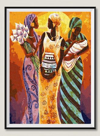 Пазл для дорослих на 8000 елементів Африканське мистецтво Пазл ТРИ жінки Ідеально підходить для розслаблення та медитації, навчаль