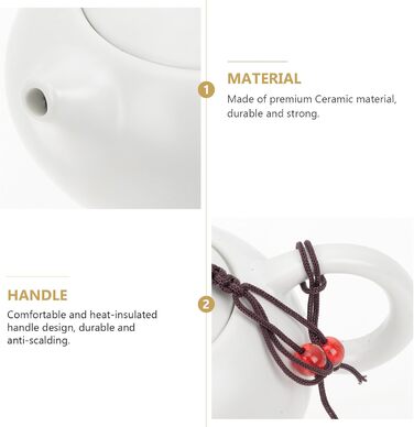 Набір для чаювання Керамічний, жаростійкий, з чайником-термосом для дому та подорожей