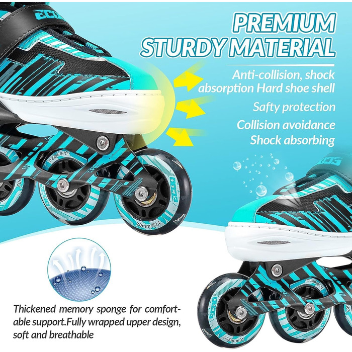 Регульовані роликові ковзани для хлопчиків та дівчаток з колесами, що світяться, роликові ковзани для дітей віком 4-12 років, жіно