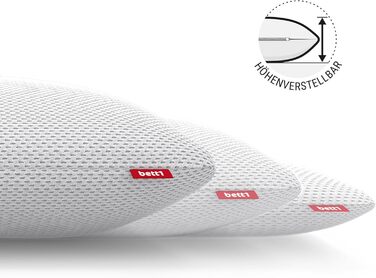 Ліжко для охоронців1 Подушка з віскози 40x80 см (ергономічна подушка, гнучко регулюється по висоті, пластівці віскози з ефектом пам&39яті, чохол можна прати при 60 C, Oeko-Tex 100) 80 x 40 см