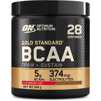 Порошок BCAA Optimum Nutrition Gold Standard, зі смаком полуниці та ківі, 266 г, 28 порцій