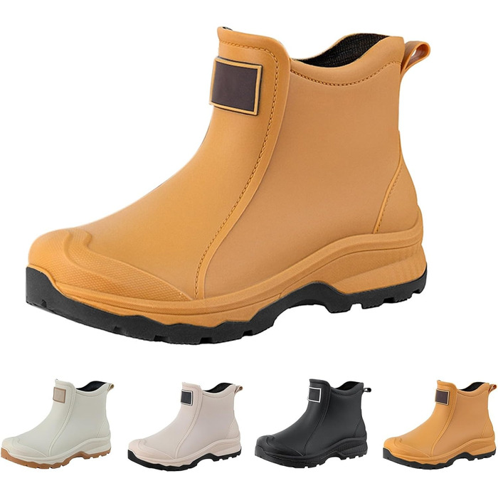 Чоловічі гумові чоботи, водне взуття, гумове взуття з верхнім одягом, студентський повсякденний одяг, все для роботи на свіжому повітрі, риболовлі, миття автомобіля, кухні, не бахіли, гумові гумові чоботи, високе взуття, чоловічі, помаранчеві, 38 2/3 EU