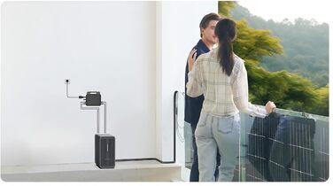 Балконна електростанція з накопичувачем B2500, 6000 циклів зарядки, макс. 1600 Вт. Вхідна потужність 1600 Вт та вихідна потужність 800 Вт. Можливість розширення до 8960 Втгод, IP65. 0 ПДВ включено - Тільки для приватних осіб.