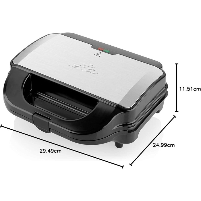Сендвіч-машина ETA 4 в 1 I Sorento I Антипригарне покриття для легкого чищення без пригорання I 900 Вт I вафельниця, гриль та багато іншого