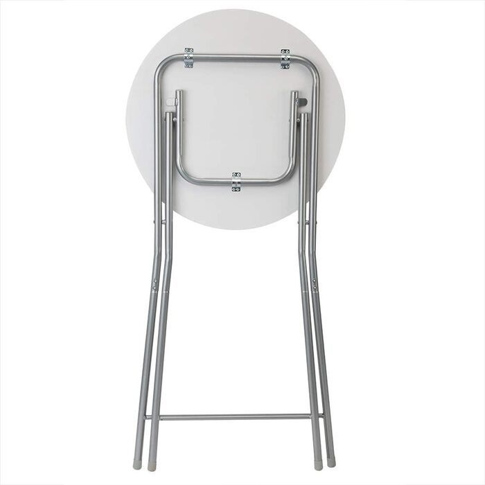 Комплект розкладних столів Casaria з 2 шт., висота 110 см, діаметр 60 см, бічний столик, розкладний стіл, барний стіл, коктейльний столик, дерев&39яний стіл для вечірок, круглий високий стіл, садовий стіл, білий, імітація дерева